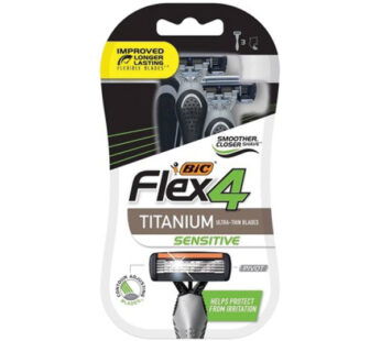 BIC FLEX 4 TITANIUM SENSITIVE  SHAVER 3s
