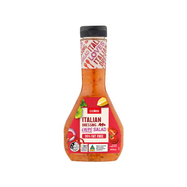 COLES ITALIAN DRESSING 300ML